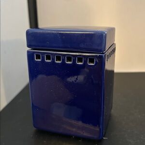 Vintage Blue canister Hight Quality Ceramic Container With Lid no brand